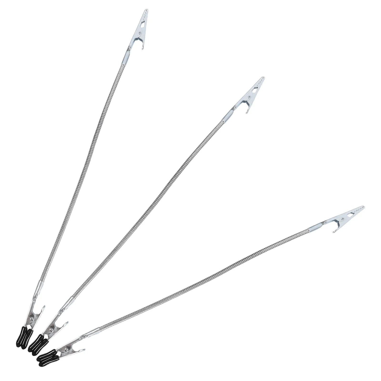 

3Pcs Double-Ended Soldering Helping Wire Clamps Flexible Adjustable Rubber Coated Alligator Clips for DIY Repair