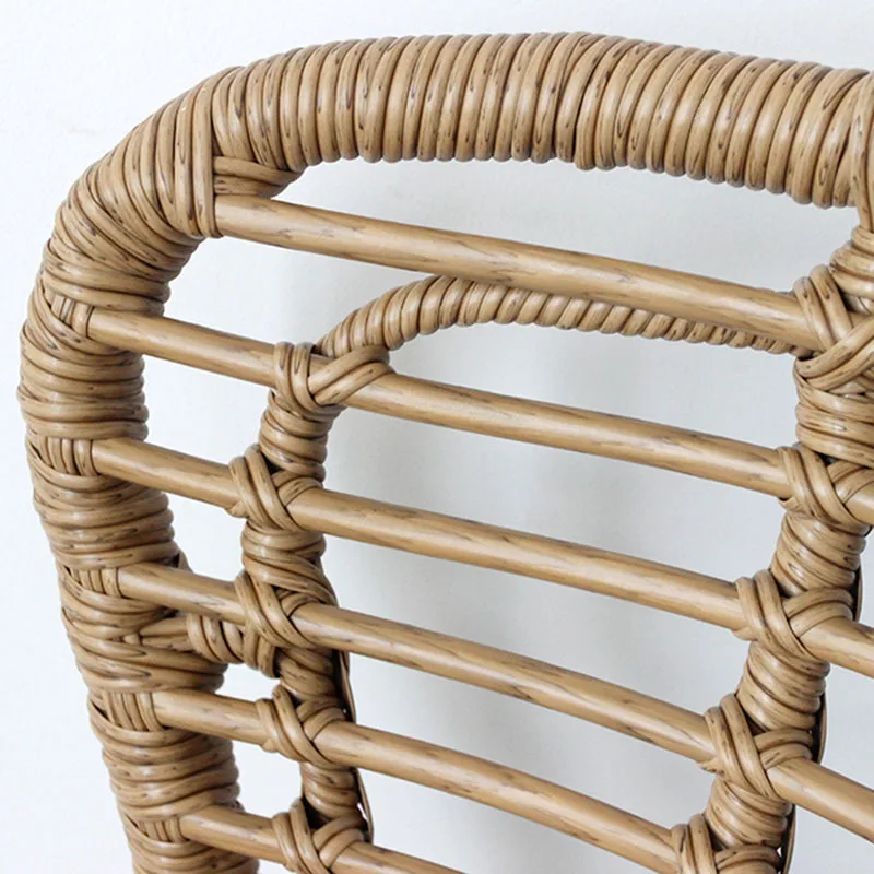 Cadeiras de rattan encosto alto à prova dwaterproof água estilo retro ao ar livre jardim barbeiro restaurante fezes salão chaise longue móveis jantar