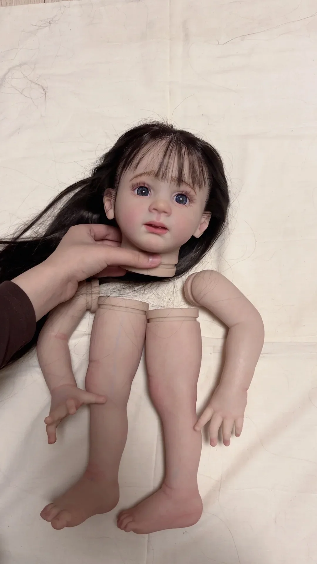 DLS カスタムメイド シャンシャン製 実物写真 25インチ リボーンドール フリッツィ DIYパーツ 布製ボディ 非廉価工場製ドール ジェネシス製