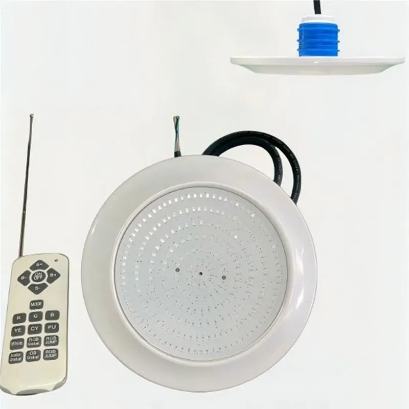 RGB LED Pool Light 12V 18W IP68 Waterproof Design Remote Control Included For Outdoor Underwater Illumination