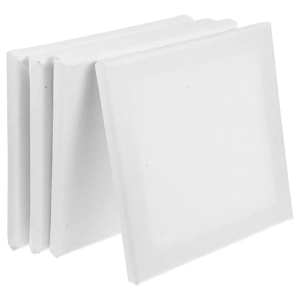 

4Pcs Linen Oil Painting Canvas Board Set Unique Shape Blank Art Panel for Acrylic Gouache Artists Painting Supplies Mini Canvas