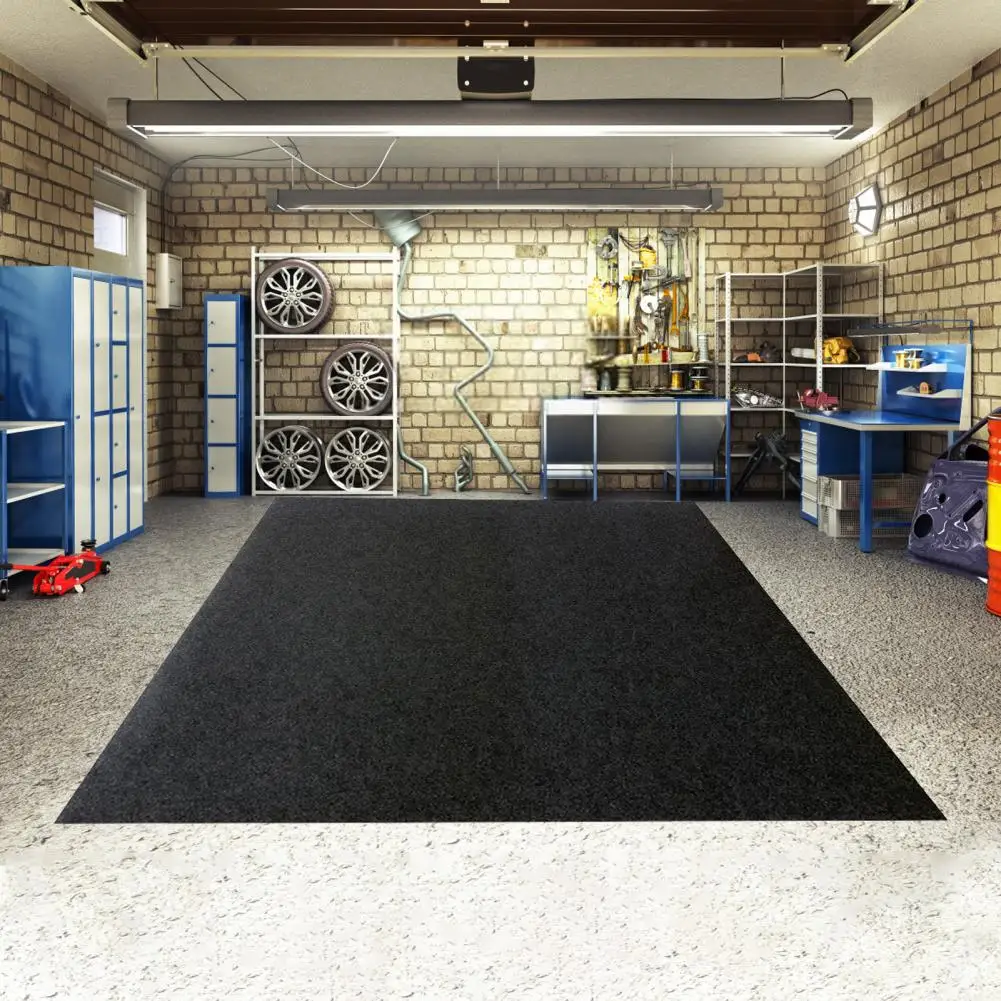 

Garage Mat, Cuttable Back Checked Style Rectangle Garage Floor Mat, Non Slip And Waterproof Backing Extra Large Garage Rug