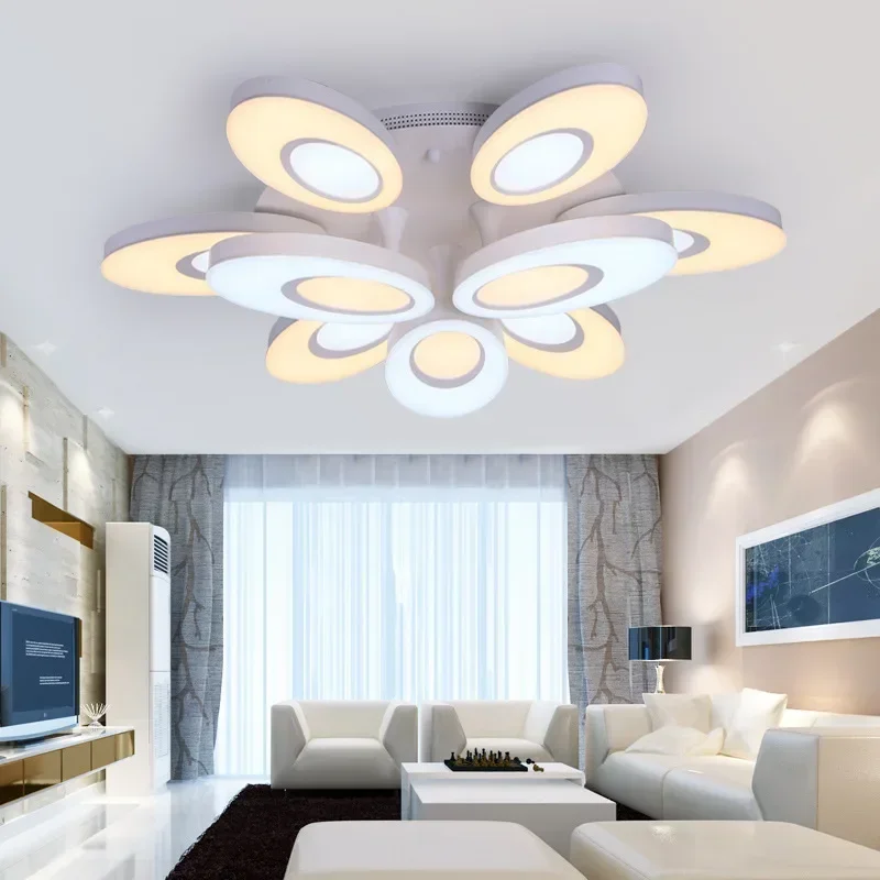 

Modern minimalist living room lamps round creative personality atmosphere home master bedroom room LED ceiling lamp