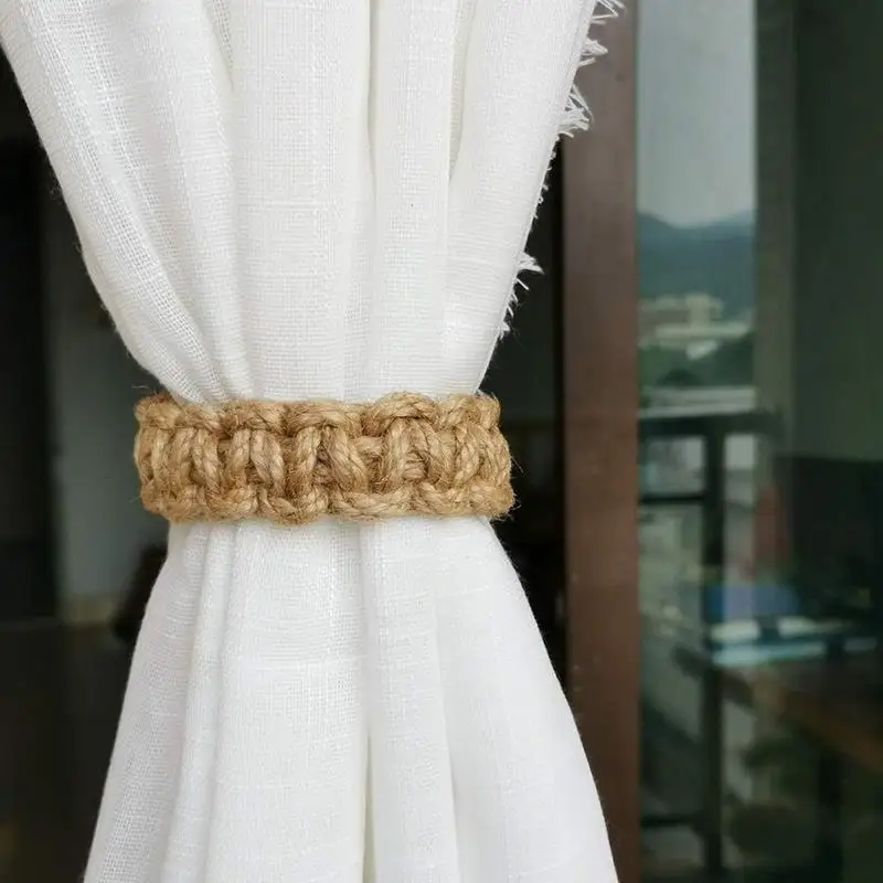 Curtain Clip Holders Buckles Home Curtain Buckle Decoration Weave Clips Rope Straps Holder  for Bedroom Living Room Home Decor