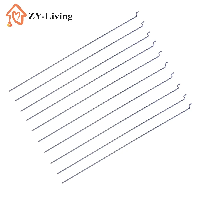 

10 шт. Z-образных рычагов рулевого управления, диаметр 1,2 мм, длина 20 см, из нержавеющей стали, для радиоуправляемых моделей самолетов