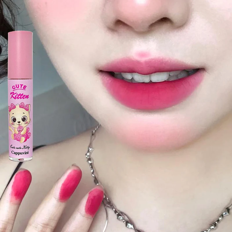 Cappuvini imperméable Mousse brillant à lèvres nu durable liquide rouge à lèvres lisse facile à porter velours pêche rose boue à lèvres maquillage cosmétique