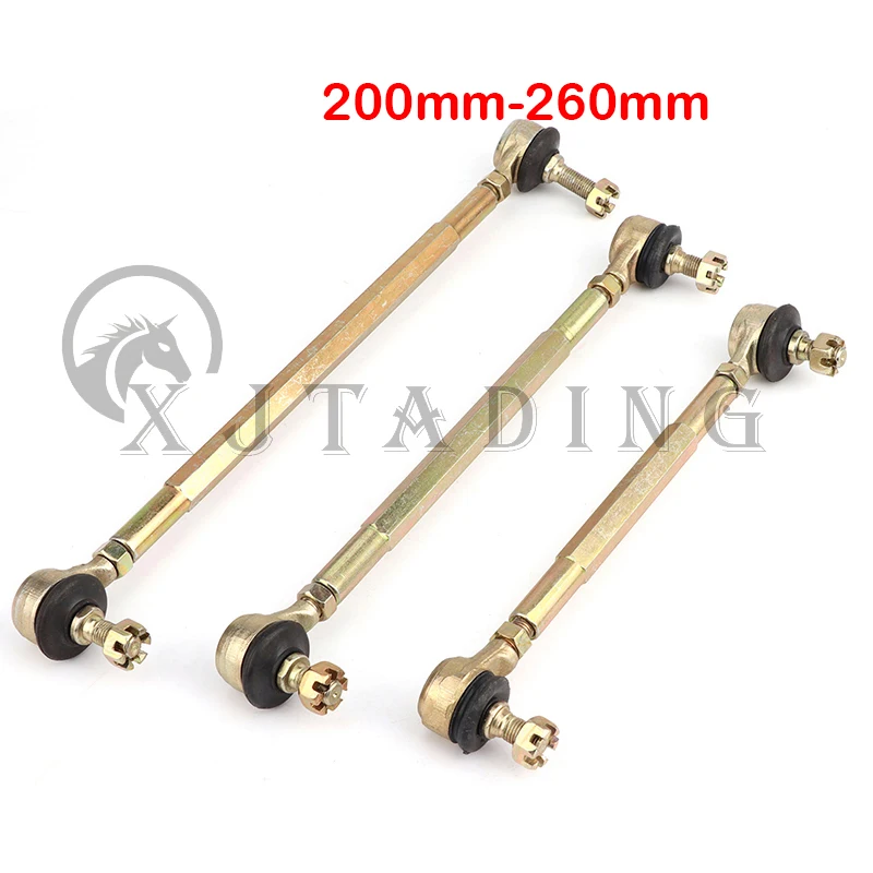 1 Pair/ 2pcs 200mm 210mm 220mm230mm 240mm 250mm 260mm M10 Tie Rods Ball Joint Kits For China Chinese ATV Karting Quad Bike Parts