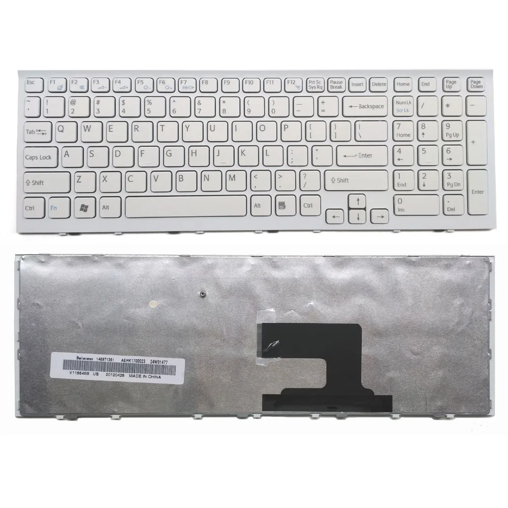 New English Keyboard For Sony Vaio PCG-71811L PCG-71911L PCG-71912L PCG-71913L PCG-71914L Series laptop white US