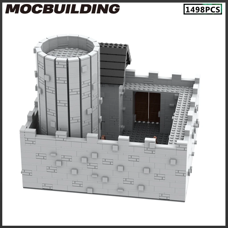 DIY Bricks MOC Building Block European Style Castle Architecture Medieval Fortress Model  Assembling Toys Collection Christmas