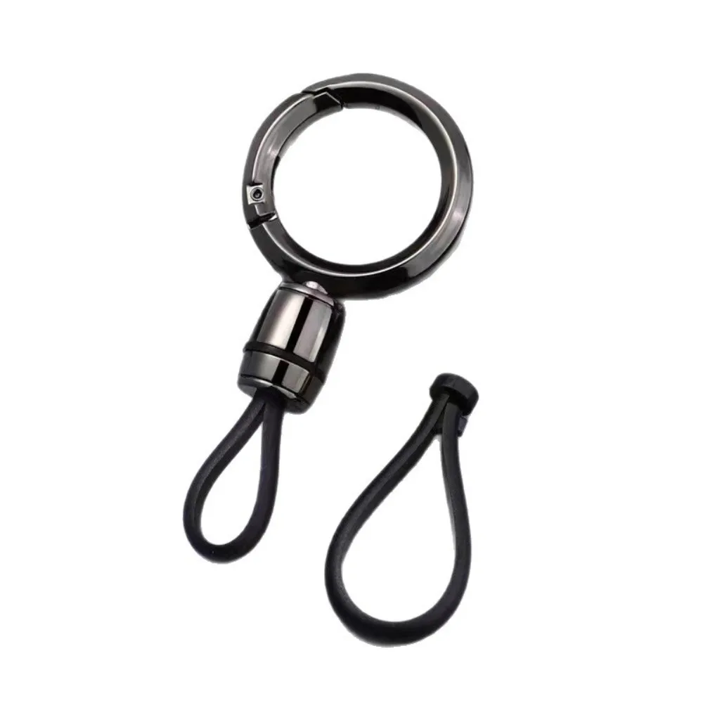 Kreativer, schlichter Luxus-Lederseil-Metall-Schlüsselanhänger, hochwertiger Business-Schlüsselring mit Gürtelclip, Anti-Verlust-Autozubehör-Anhänger, Geschenk – Detail 6