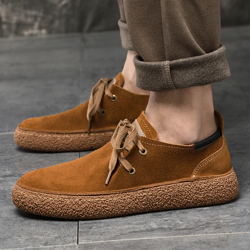 Summer Loose Fitting Leather Shoes Handmade Oxford Shoes Casual Shoes Versatile Men Leather Shoes Classic Man Business Sneakers