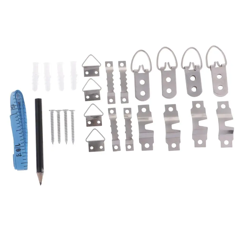 54pcs/set Picture Hanging Nail Hook Tools Accessories Hangers Hardware Kit