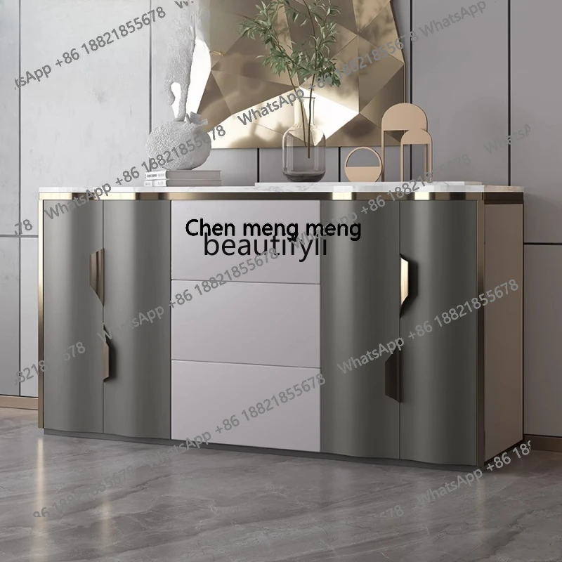 

Light Luxury Slate Entrance Cabinet Modern Simple Living Room Italian Minimalist Entrance Table Locker Dining Room Cabinet H