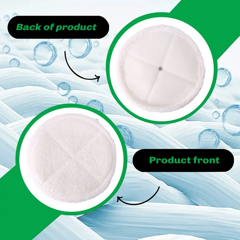 4 Pack Soft Contact Mop Pads Replacement For Bissell Spinwave 2039A 2124 Powered Hard Floor Mop