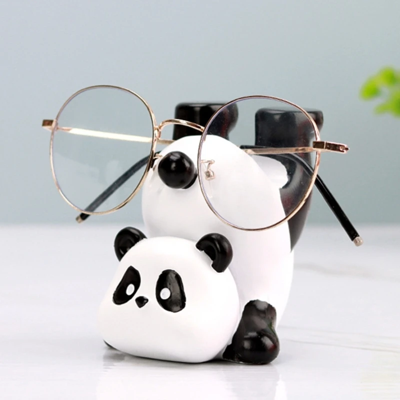 Elegante óculos expositor rack armazenamento óculos estatueta invertido panda óculos titular engraçado óculos