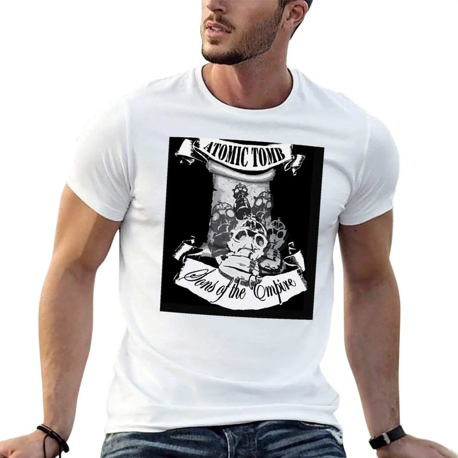 

Футболка Atomic Tomb Graphic от Lori Dell, мужская футболка, хлопковая футболка высокого качества, мужская роскошная футболка