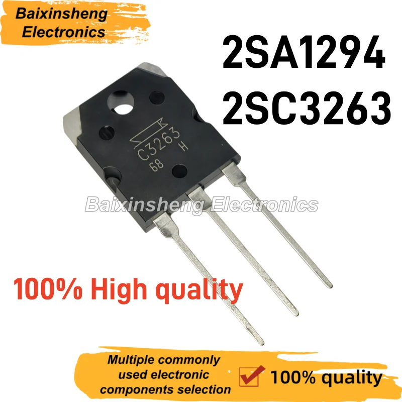 10PCS Brand new stock 2SA1294 2SC3263 TO-3P A1294 C3263 audio amplifier pairing tube