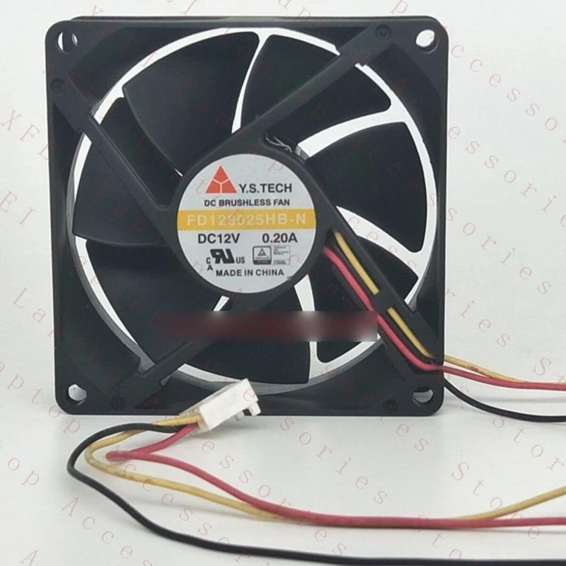 

F 1 шт. новый бесшумный вентилятор охлаждения корпуса Y.S.TECH FD128025HB-N 12V 0.2A с 3 проводами # QW