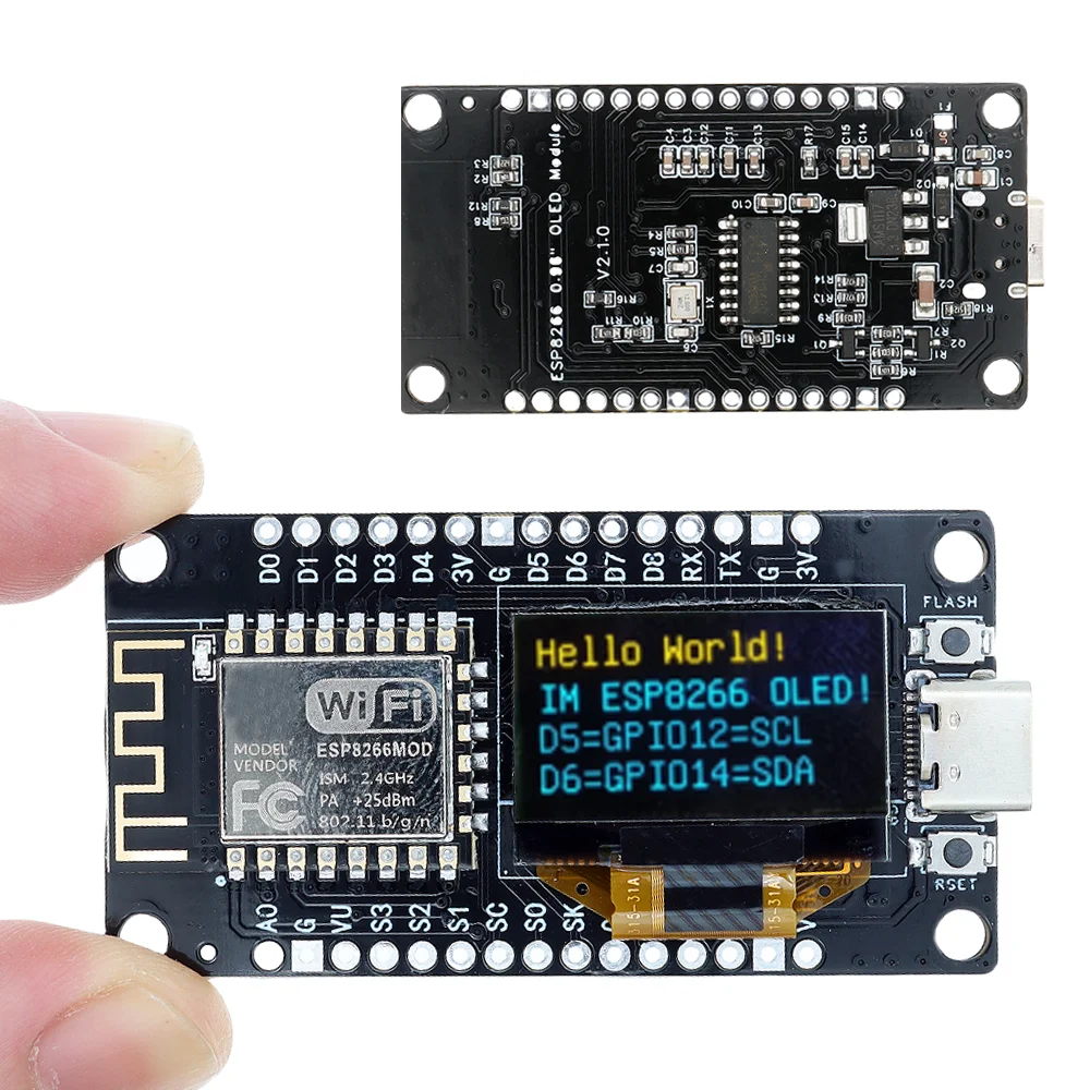 Плата разработки NodeMCU ESP8266 V3 с 0,96-дюймовым OLED-дисплеем, модулем Wi-Fi CH340 ESP-12F, USB Type-C для IDE Micropython
