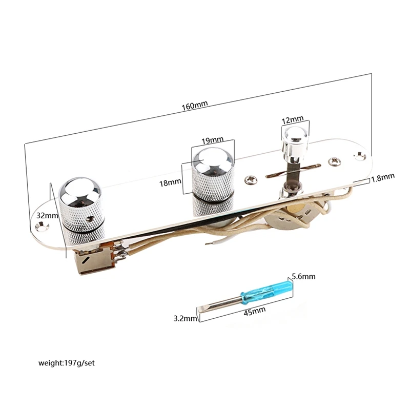 Prewired 3-Way Control Plate With Wiring Harness For Telecaster Electric Guitar Parts