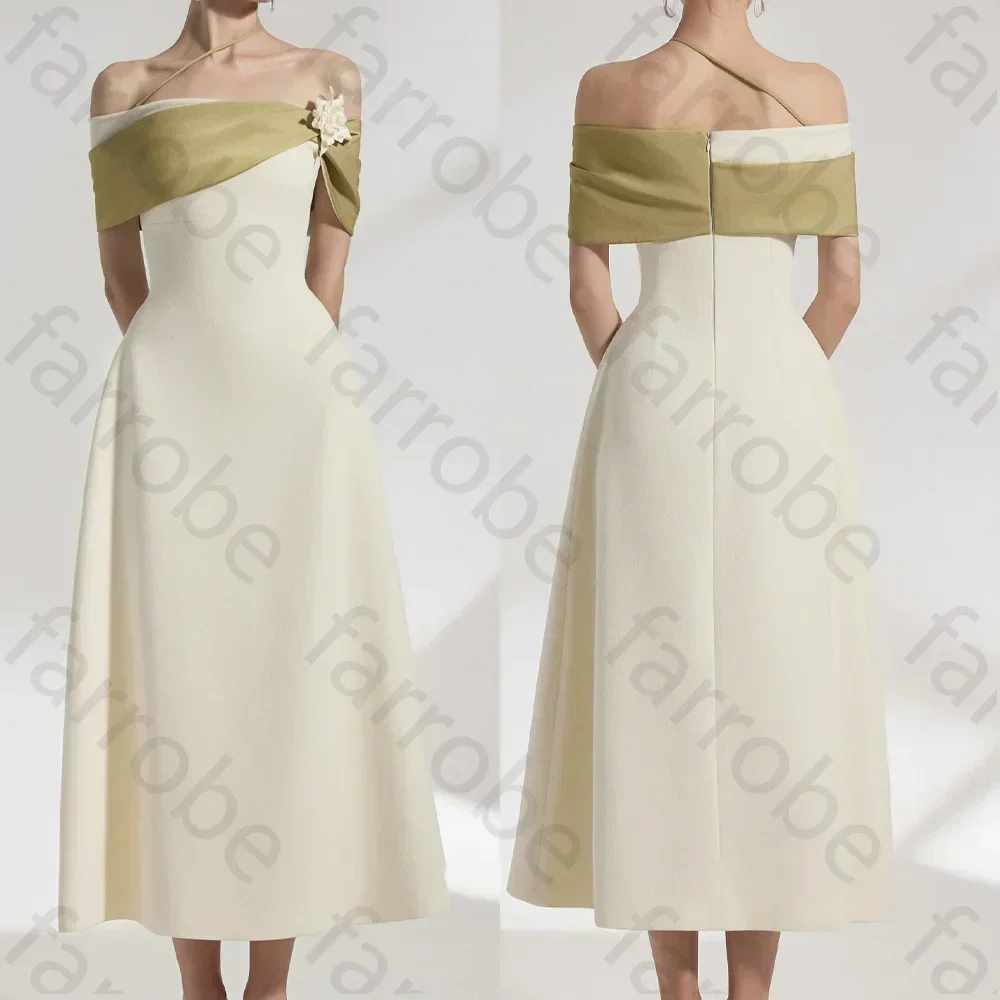 Off-shoulder Midi Dress A-Line Evening Dresses Formal Modern Exquisite High Quality Prom Party Gowns for Women Customized