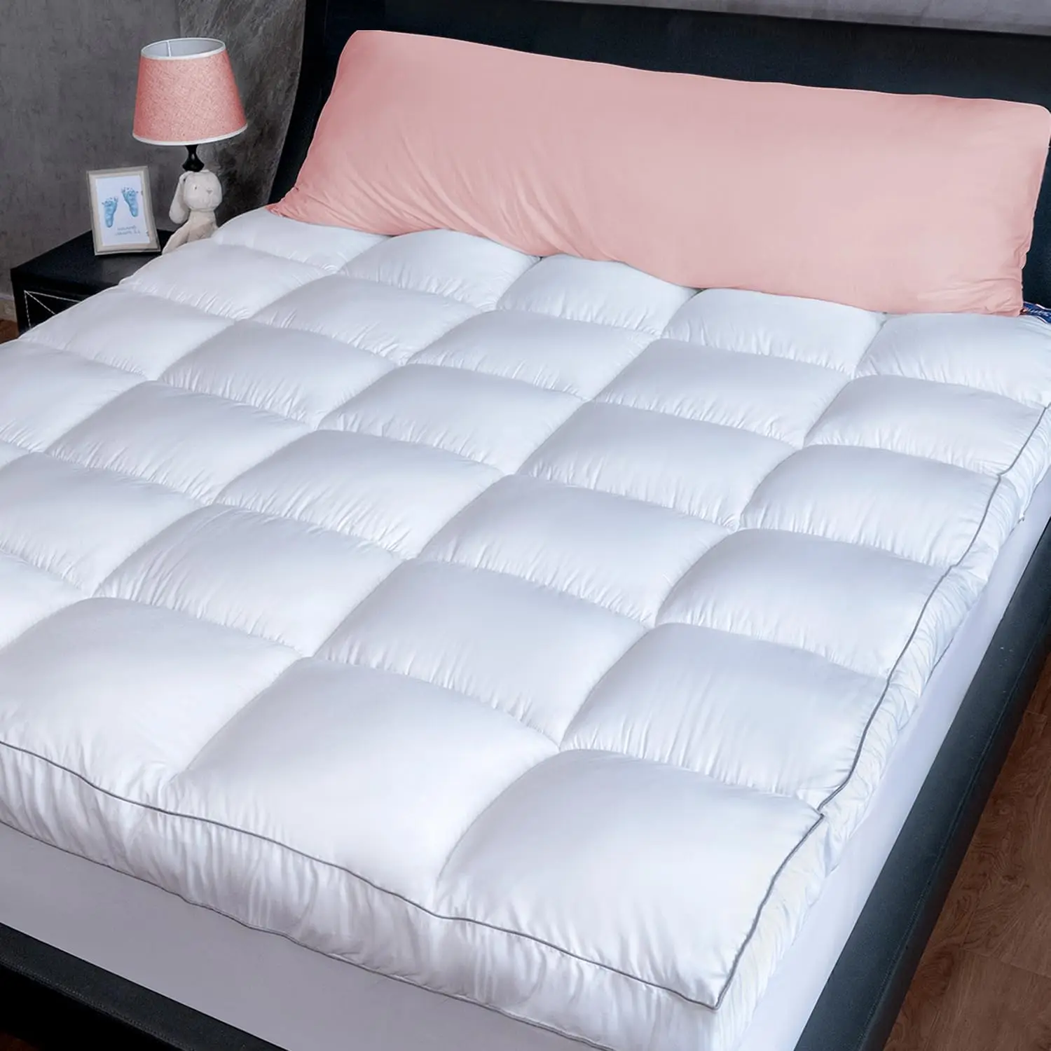 Mattress Topper , Cooling Plush Pillow Top, Extra Thick Hotel Quality Down Alternative Filled, Softest Fluffy Mattress Toppers