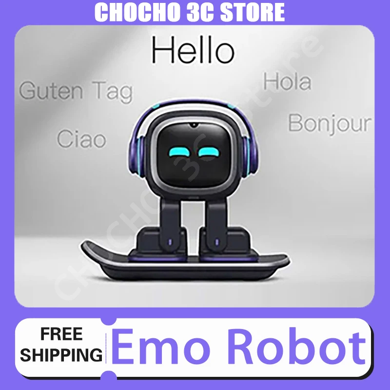 Emo Robot Toy Ai Emotional Children Electronic Pet Emopet Intelligent Voice Interaction Accompany For Desktop Ai Face Recognitio