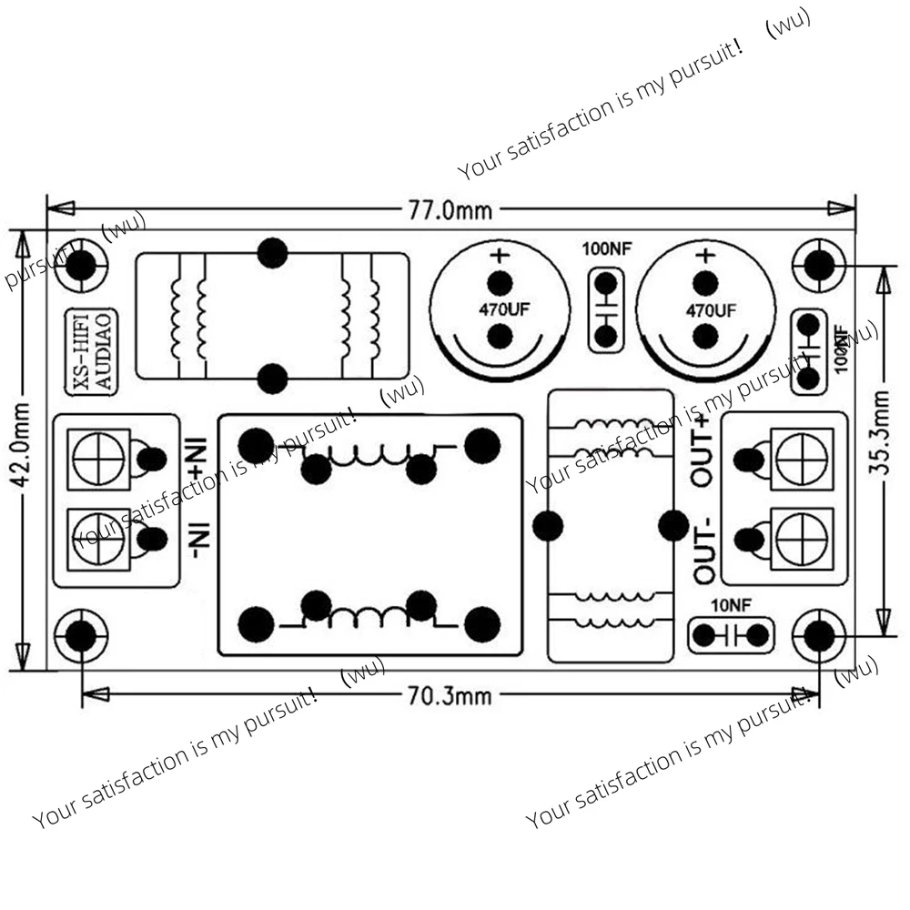 لوحة مرشح المعدل تيار مستمر 50 فولت مكبر كهربائي لوحة مقوم إمداد الطاقة أخرى مكبر كهربائي عالي
