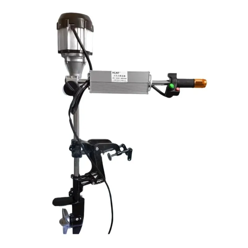 12V24V 48V 60V 500W800W1000W-1500W Brushless Outboard Motor for Fishing Boat/Kayak/Inflatable Boat Trolling Motor Conversion Kit