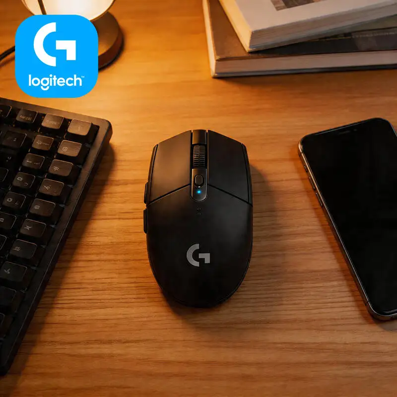 Wireless Logitech G305 Mouse, 12000 DPI HERO, 6 Programmable Buttons, 250hr Battery, 99g, PC Mac Gamers Pick