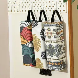 1pc Plastic Bag Holder Garbage Bag Storage Hanging Bag Wall-mounted Splicing Color Pull-out Sorting Debris Storage Bag