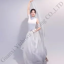 Women's Solid Color Belly Dance Real Silk Veil Hand Dyed Scarf Shawl