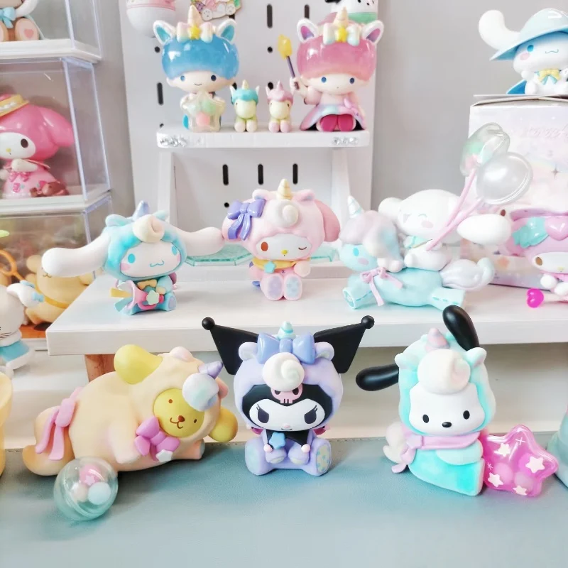 

MINISO подлинные персонажи Sanrio Fantasy Paradise Series слепая коробка My Melody Kuromi настольный орнамент детская игрушка подарок на день рождения