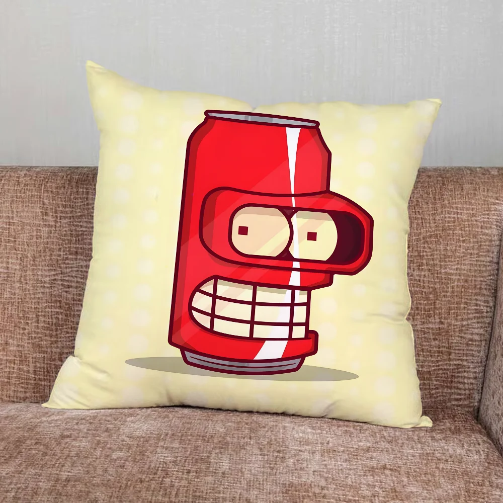 F-Futurama Anime B-Bender  Pillow Case For Home Bedroom Car Office Decoration Living Room Sofa Cushion Cover Suitable