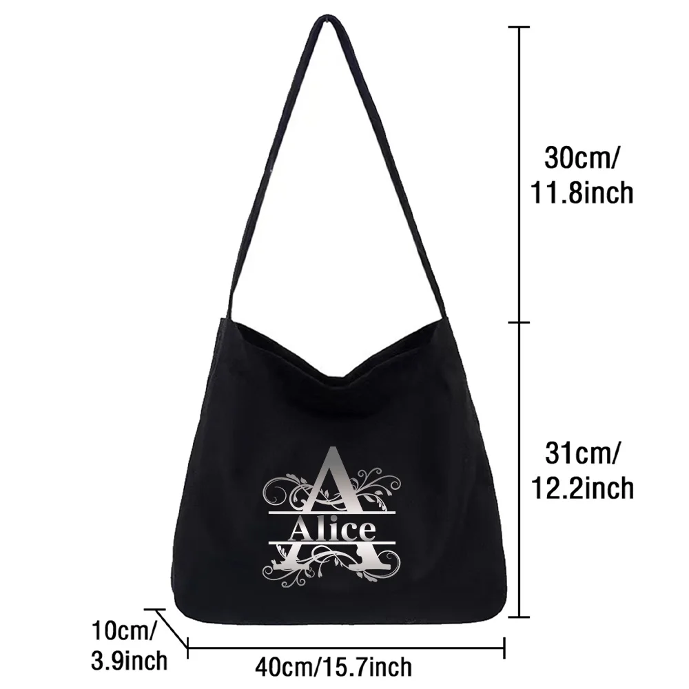 Customized Name New Canvas Shoulder Bag Environmentally Friendly Multifunctional Minimalist Shoulder Bag