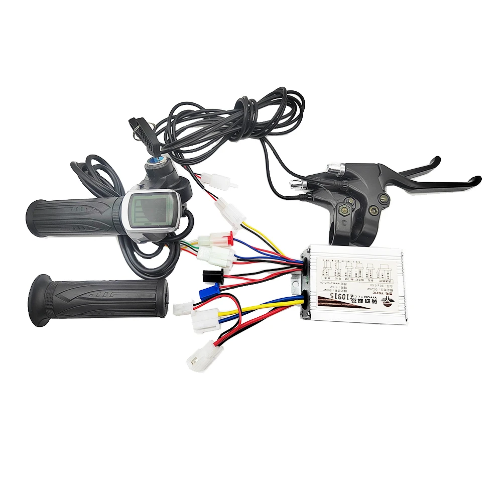 24V 36V 48V 250W 350W 500W Brush Controller Throttle Brake Kit for Electric Bike/Scooter DC Motor