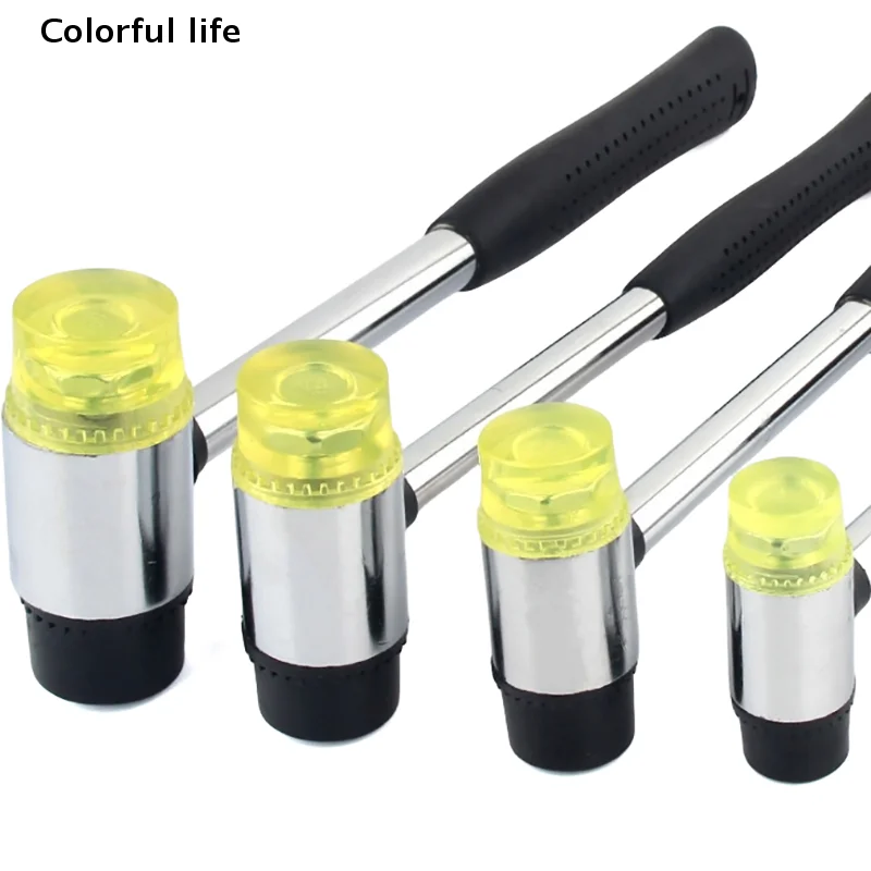 

1 Pair Of Double Face Tap Rubber Hammer Head 25mm 30mm 35mm 40mm 45mm Yellow Black Hammer Replacement Striking Head