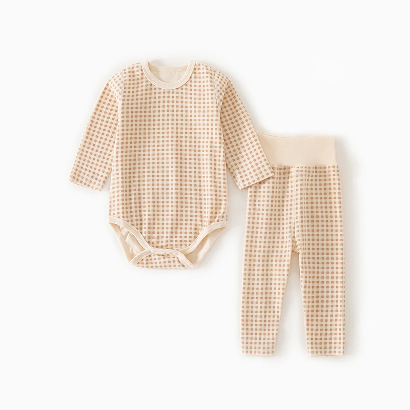 AYNIGIELL Newborn Bodysuits+Pants Unisex Cotton Baby Girl Clothes Long Sleeves Newborn Baby Boy Clothes  for 0-18 Months