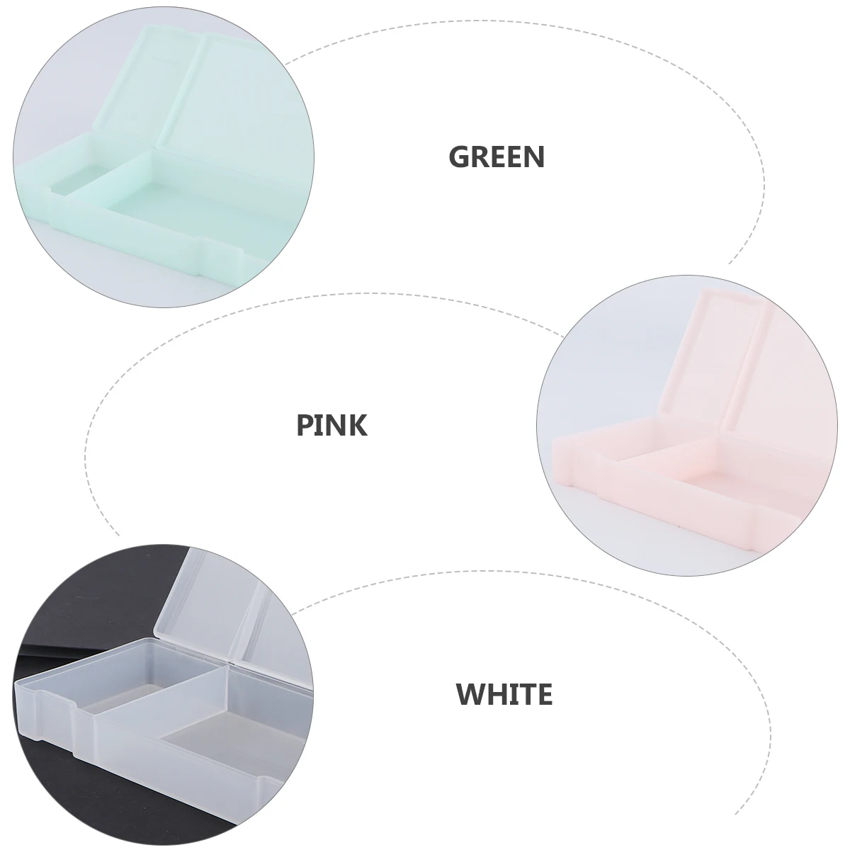 

3 Pcs Plastic Pencil Case Translucent Stationery Holder Box Student Container Writing