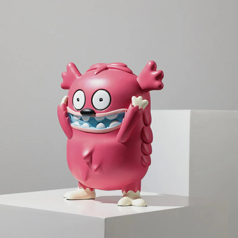 2022 New Space Sharp Mouth Monster Resin Statue Living Room Decoration Cartoon Sculpture Modern Statue Birthday Gift Collectible