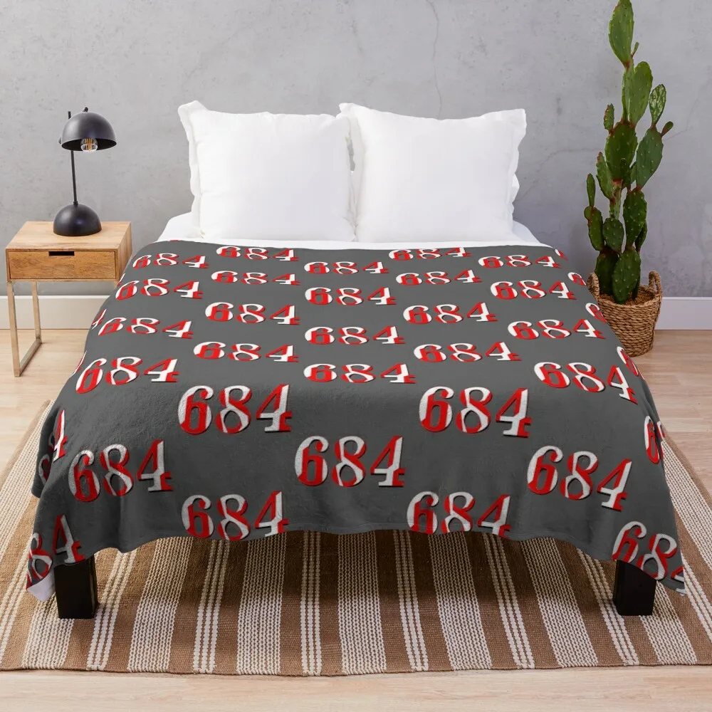 number six hundred and eighty-four digit 684 order sequence team member age Throw Blanket Bed linens wednesday Blankets