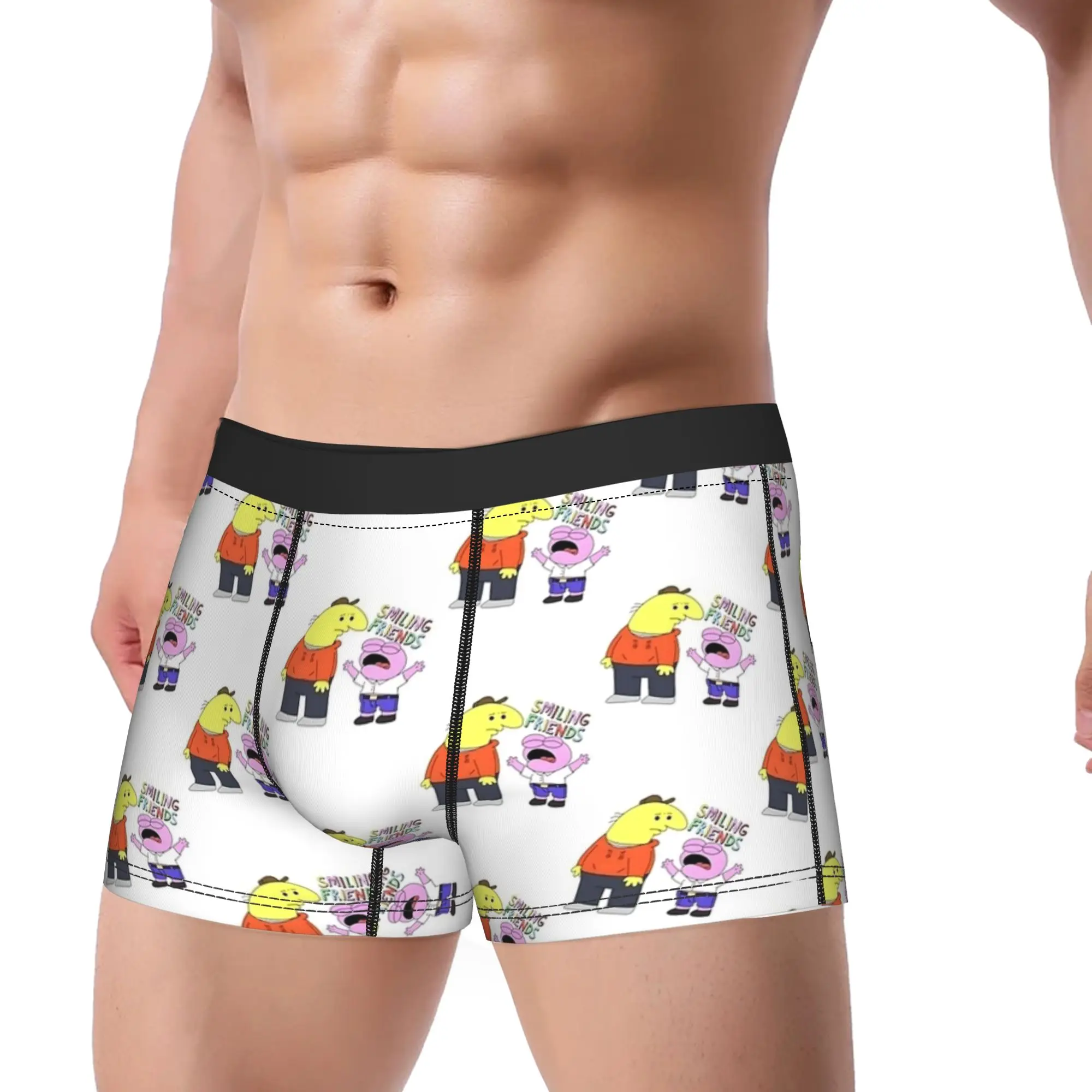 Smiling Friend I LOVE SMILING Underwear  Men's Shorts Briefs Breathable Trunk High Quality Pattern Large Size Underpants
