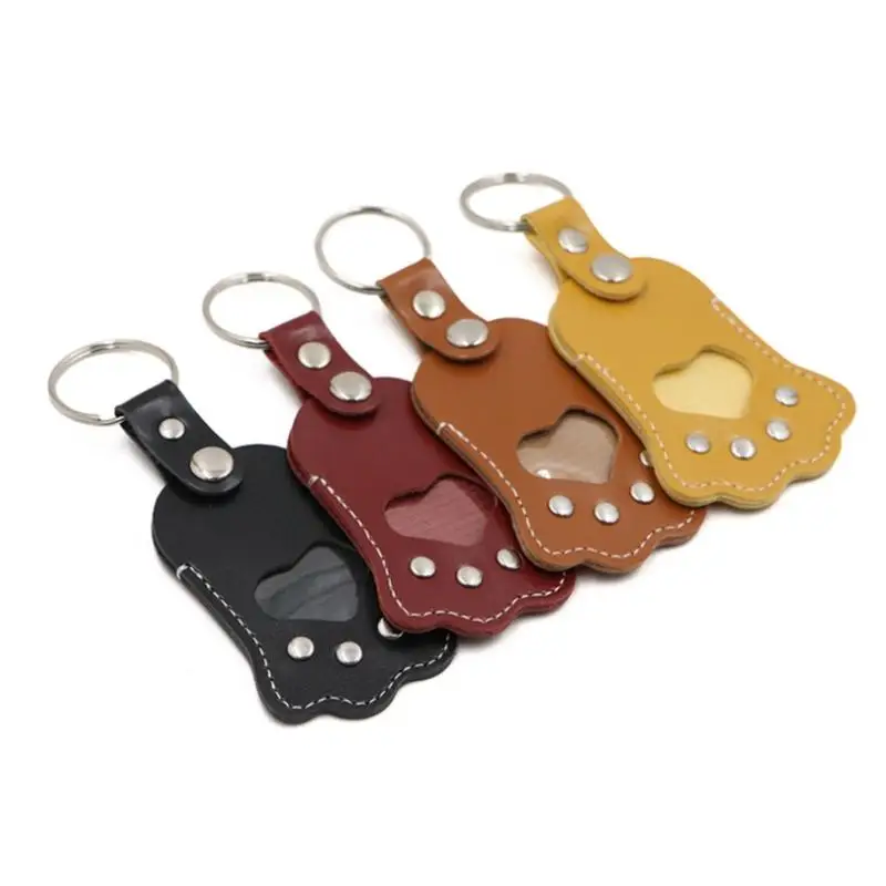 

G6KF Modern PU leather Keychain For Cats Dogs Hair Preservation And Stylish Carry