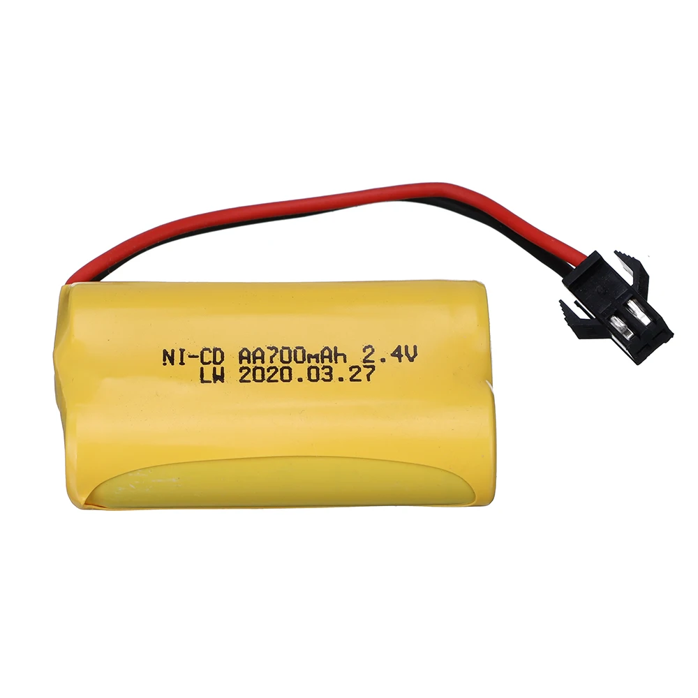 แบตเตอรี่ NI-CD 2.4V 700mAh สำหรับรีโมทคอนโทรลของเล่นรถถังรถไฟหุ่นยนต์เรือแบตเตอรี่สำรอง AA 700mAh 2.4V แบตเตอรี่แบบชาร์จไฟได้