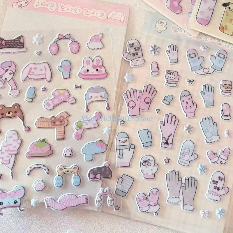 R6FF Cartoon Foam Sticker for Scrapbooking Journal Planner Phone Case Decoration
