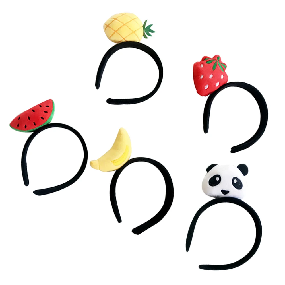 

5pcs Fruits Hair Hair Hoop Girls Accessories Lightweight Kids Party Headdress Fruit Headwear Hairstyle Aid