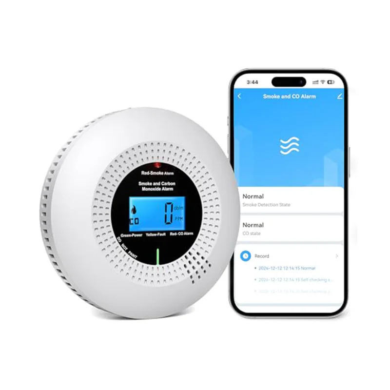 

Zigbee Tuya Smoke CO Detector Smoke And Carbon Monoxide Detector LCD Display AE Battery Powered 10-Year Sensor Life CE Certified