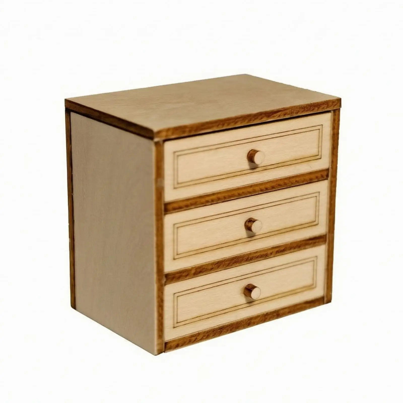 Miniature Wood Cabinet Replica Dollhouse Furniture for 1 6 Scale Doll House Accessories Tiny Decor