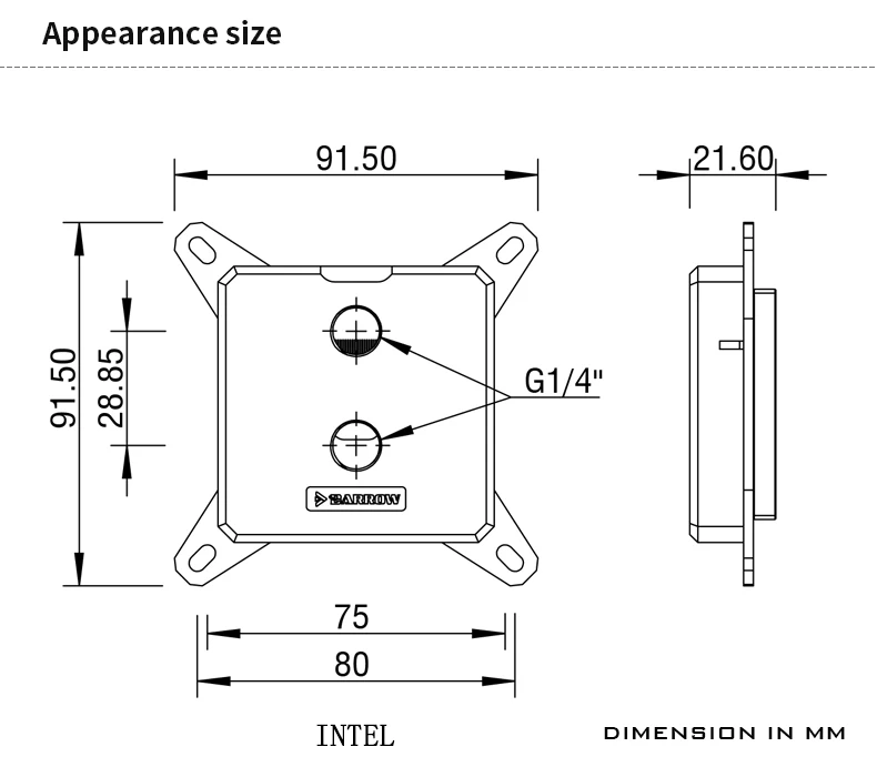 Barrow CPU Water Block use for Intel LGA1150 1151 1155 1700 1200 Socket RGB Light compatible 5V GND Header in Motherboard Copper