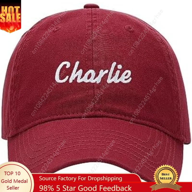

Baseball Cap Men Name Charlie Gift Embroidered Washed Cotton Dad Hat Baseball Caps